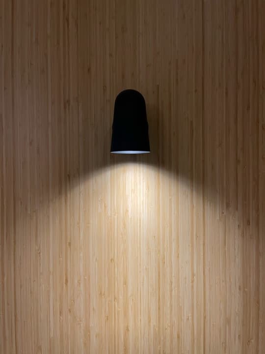 Wall-mounted downlight.