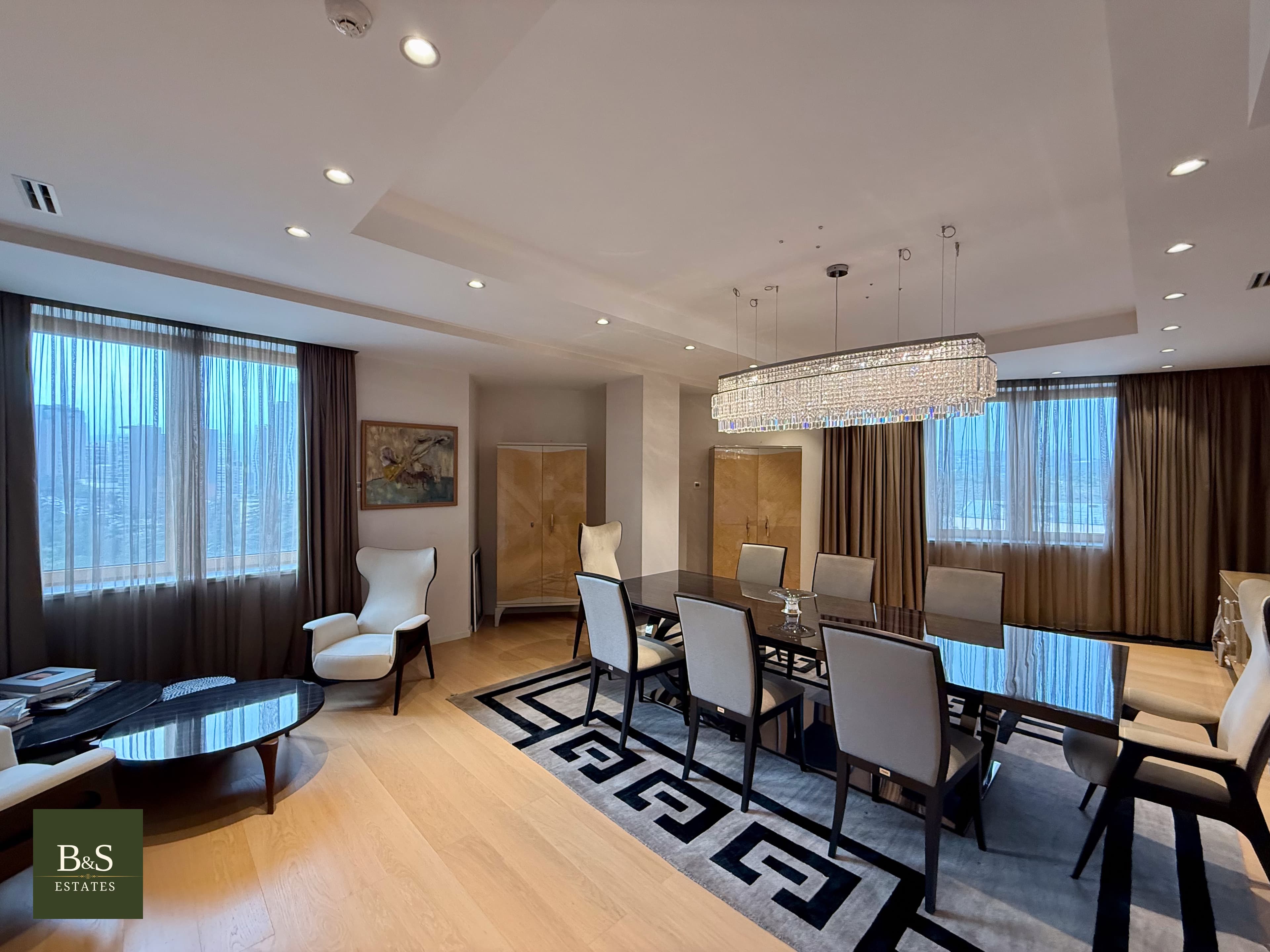 The formal dining room.