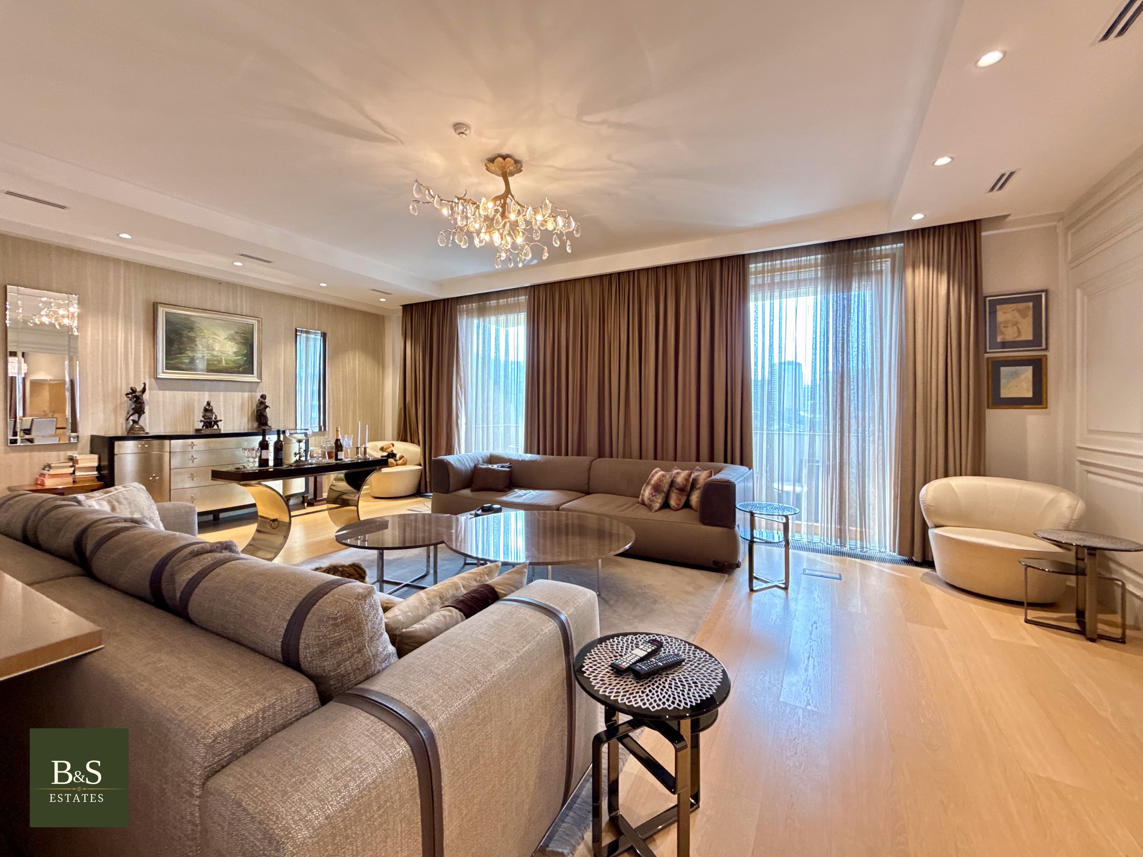 The living room, in daylight.