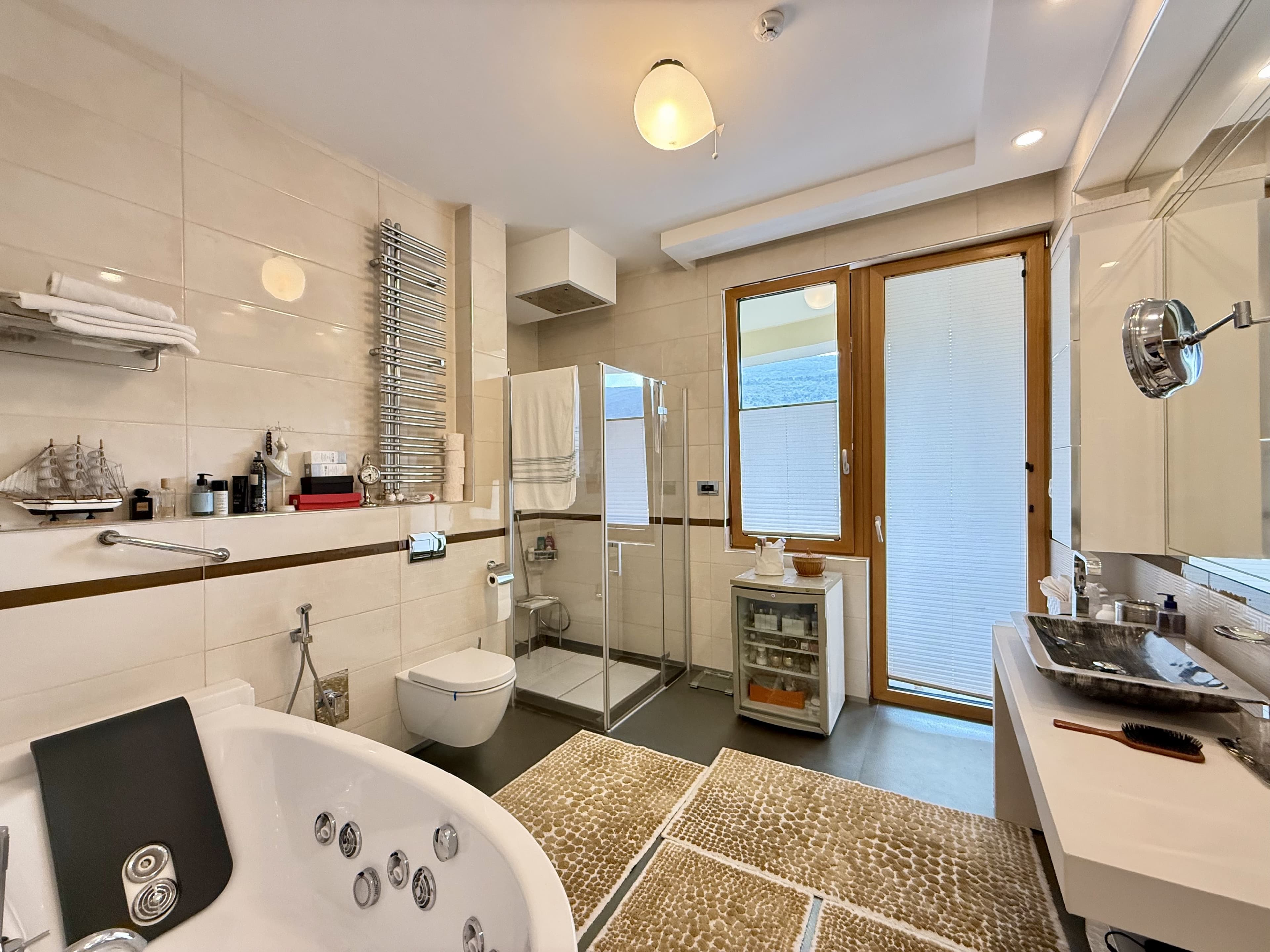 The master bathroom, with jacuzzi.