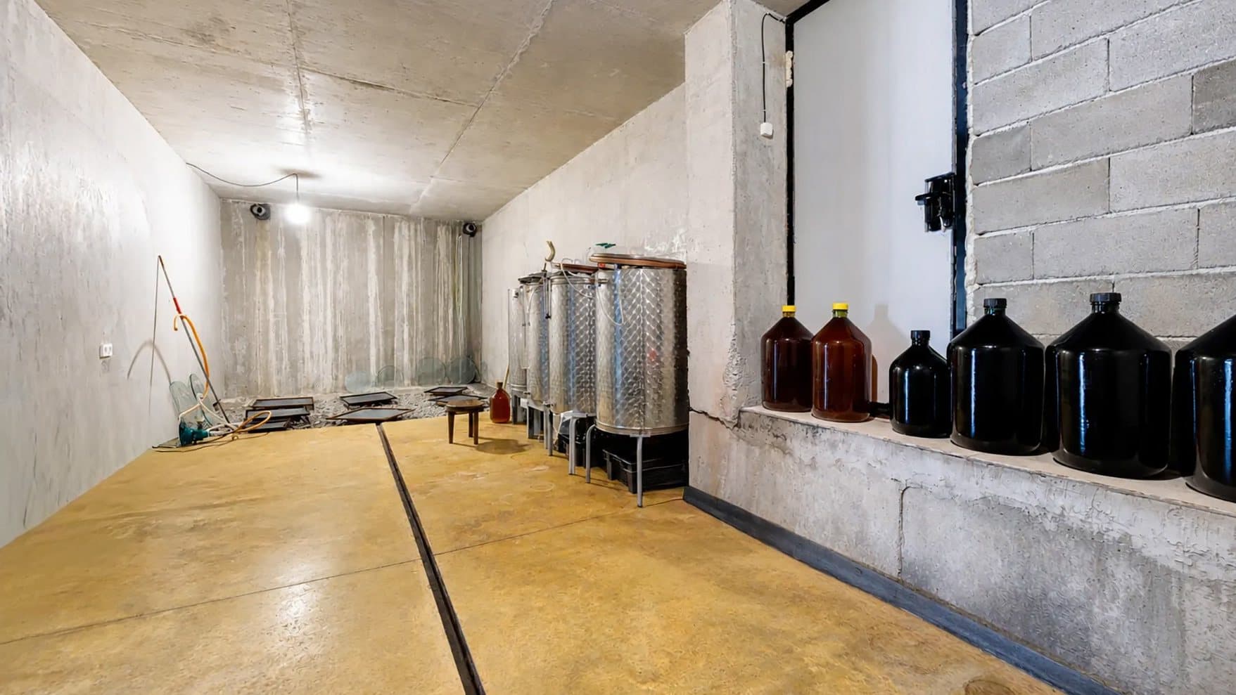 The wine cellar, the marani, on the main level.